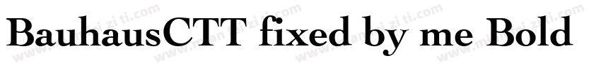 BauhausCTT fixed by me Bold 语言英字体转换